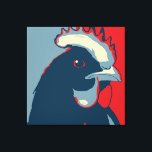 Retro Animal Wall Pop Art Hühnerportrait Leinwanddruck<br><div class="desc">Dieses mohnliche Retro-Pop-Kunst-inspirierte Kunstwerk hat unseren klassischen Hühnerkopfschuss (henshot) in Rot und Blau. Es ist vegan zum Kern und ein Ruf an unsere Vogelfreunde. Dieses handgezeichnete Design von Armagarden verwendet moderne Farbtöne, um jede Farbkleidung, auf die man sie wirft, Pop! Besuchen Sie unseren Blog auf Armagarden.co für veganes Equipment und...</div>