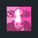 Retro Animal Wall Pop Art Pink Cow Portrait Leinwanddruck<br><div class="desc">Dieses mohnliche Retro-Pop-Kunst-inspirierte Kunstwerk hat unseren klassischen Kuhkopffoto in rosa Camouflage. Es ist vegan zum Kern und ein Ruf an unsere Rinderfreunde. Dieses handgezeichnete Design von Armagarden verwendet moderne Farbtöne,  um jede Farbwand,  auf die man sie wirft,  Pop. Besuchen Sie unseren Blog auf Armagarden.co für veganes Equipment und grub.</div>