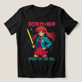 Retro Anime 90er Vaporwave Style Tri-Blend Shirt