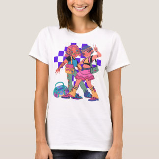 Retro Anime Duo Graphic T-Shirt