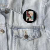 Retro Anime Kybernetisches Android Mädchen Futuris Button (Beispiel)