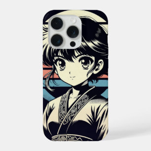 Retro-Anime-Mädchen Vintage-Manga-iPhone-Hülle iPhone 15 Pro Hülle