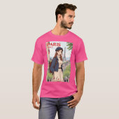 Retro Anime Reisen junge Frauen in Paris Frankreic T-Shirt (Vorne ganz)