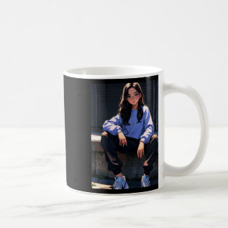 Retro-Anime-Streetwear-Mädchen Coole urbane Vibes Kaffeetasse