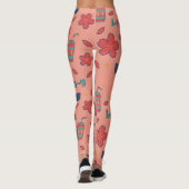 Retro Anime Vacation Icons – Kawaii Neon Leggings (Rückseite)