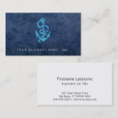 Retro Anker mit Seil auf Aquarell-Wäsche Visitenkarte (Vorne/Hinten)