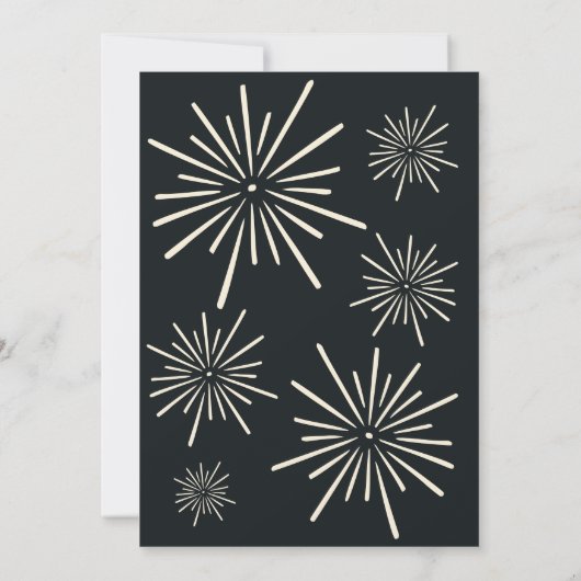 Retro-Ankündigung Ankunft des Neujahrsfest-Party 2 Einladung (Rückseite)