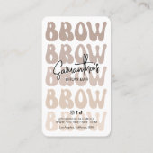 Retro-Anleitung für die angesagte Beige-Pfanne Visitenkarte (Rückseite)