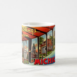 Retro Ann Arbor Michigan Begrüßung Kaffeetasse
