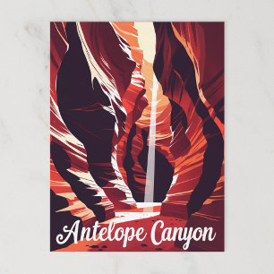 Retro Antelope Canyon Southwest Travel Postkarte