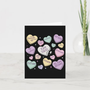 Retro Anti-Valentine Candy Vintag Heart Liebe Sind Karte