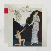 RETRO ANTI VALENTINE'S DAY PARTY WAX SIEGEL MONOGR EINLADUNG (Vorne/Hinten)