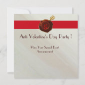 RETRO ANTI VALENTINE'S DAY PARTY WAX SIEGEL MONOGR EINLADUNG (Rückseite)