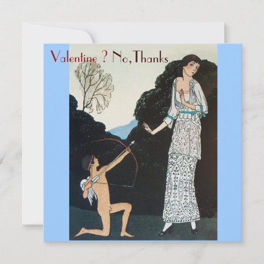 RETRO ANTI VALENTINE'S DAY PARTY WAX SIEGEL MONOGR EINLADUNG (Vorderseite)