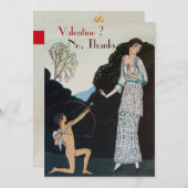 RETRO ANTI VALENTINE'S DAY PARTY WAX SIEGEL MONOGR EINLADUNG (Vorne/Hinten)