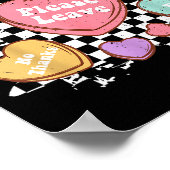 Retro Anti Valentines Funny Valentine Candy Heart Poster (Ecke)