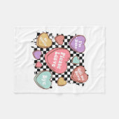 Retro Anti Valentines Funny Valentine Candy Herz Fleecedecke (Vorderseite (Horizontal))
