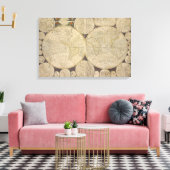 Retro Antique Vintage Weltkarte Leinwand Kunst, Di (Insitu (Wohnzimmer))