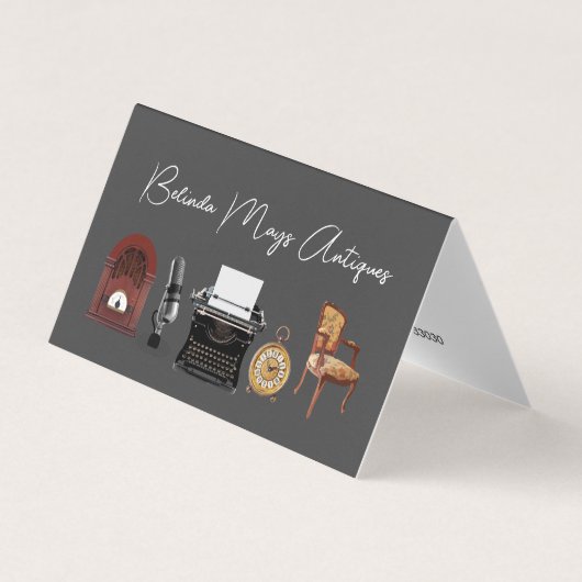 Retro Antiques Dealer Visitenkarte Stil Visitenkarten (Vorderseite)