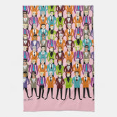 Retro-Anzug T-Handtuch - rosa Geschirrtuch (Vertikal)