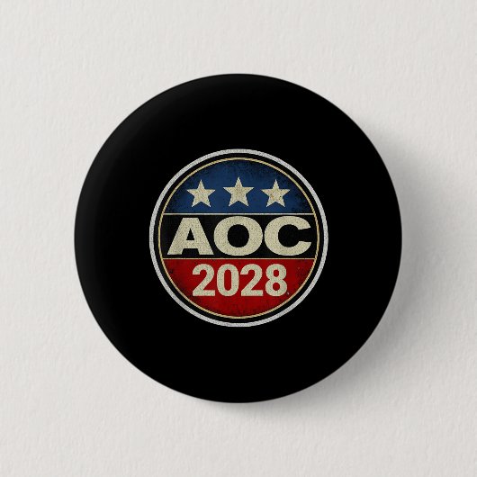 Retro Aoc 2028 Kampf Oligarchie Protest Résist Ber Button (Vorderseite)