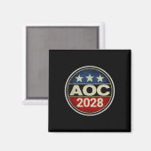 Retro Aoc 2028 Kampf Oligarchie Protest Résist Ber Magnet (Vorderseite/Rückseite)