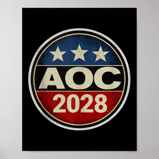 Retro Aoc 2028 Kampf Oligarchie Protest Résist Ber Poster (Vorne)