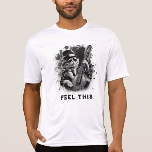 *~* Retro AP91 Bass Guitar Player Music Cat T-Shirt