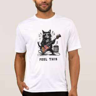 *~* Retro AP91 Bassgitarre Musik Katze Spieler T-Shirt