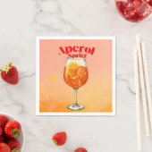 Retro Aperol Spritz Cocktail-Party Serviette (Beispiel)