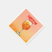 Retro Aperol Spritz Cocktail-Party Serviette (Ecke)