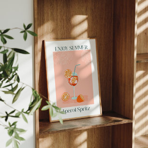 Retro Aperol Spritz   Genieße den Sommer Poster