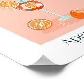 Retro Aperol Spritz | Sommer genießen Poster (Ecke)
