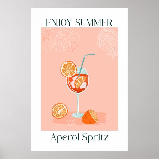 Retro Aperol Spritz | Sommer genießen Poster (Vorne)