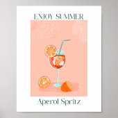 Retro Aperol Spritz | Sommer genießen Poster (Vorne)