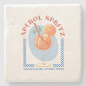 Retro Aperol Spritz Summer Cocktail Vibe Steinuntersetzer (Vorderseite)