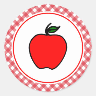 Retro-Apfel-Aufkleber Runder Aufkleber