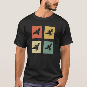 Retro Apiary Nature Beehive Honeycomb Insect Bees T-Shirt