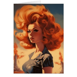 Retro apokalyptische Frau