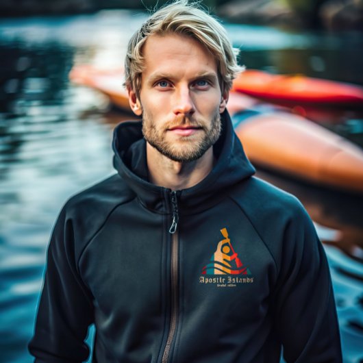 Retro Apostle Islands Kayaking Hoodie