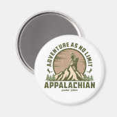 Retro Appalachian Mountains Wandern Sonnenuntergan Magnet (Vorderseite/Rückseite)
