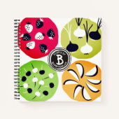 Retro Appetizer Personal Kochbuch Rezept Notebook Notizblock (Vorderseite)