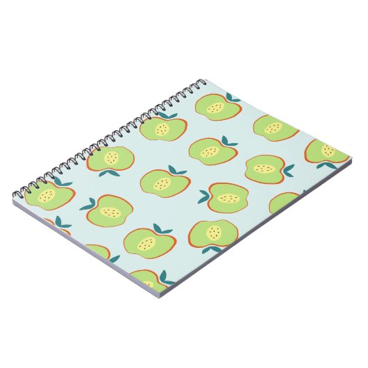 Retro Apple Fruit Pattern Notebook Notizblock (Linke Seite)