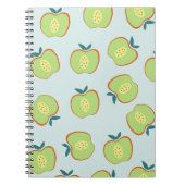 Retro Apple Fruit Pattern Notebook Notizblock (Vorderseite)