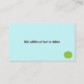 Retro Apple-Lehrer-Visitenkarte Visitenkarte (Rückseite)