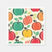 Retro Apple Orchard Harvest Party Serviette (Vorderseite)
