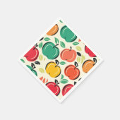 Retro Apple Orchard Harvest Party Serviette (Ecke)