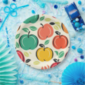 Retro Apple Orchard Harvest Picnic Pappteller (Party)