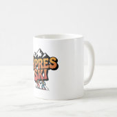 Retro Après-Ski-Bergparty-Design Kaffeetasse (VorderseiteRechts)