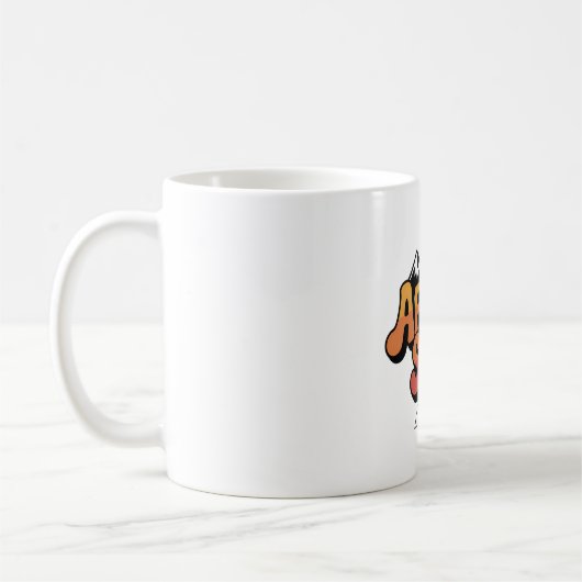 Retro Après-Ski-Bergparty-Design Kaffeetasse (Links)